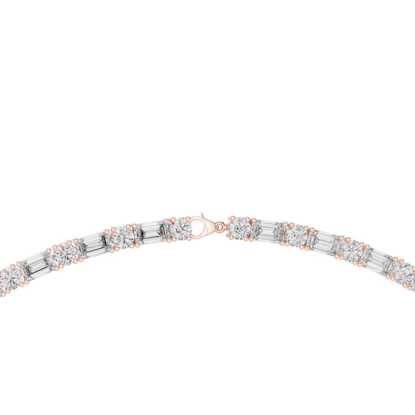 Emerald & Round Diamond Tennis Necklace | Modern Timeless Luxury