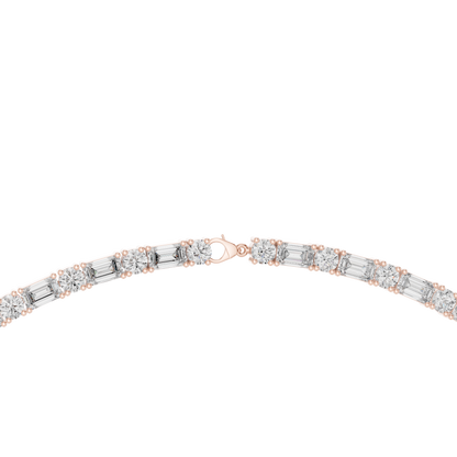 Emerald & Round Diamond Tennis Necklace | Modern Timeless Luxury