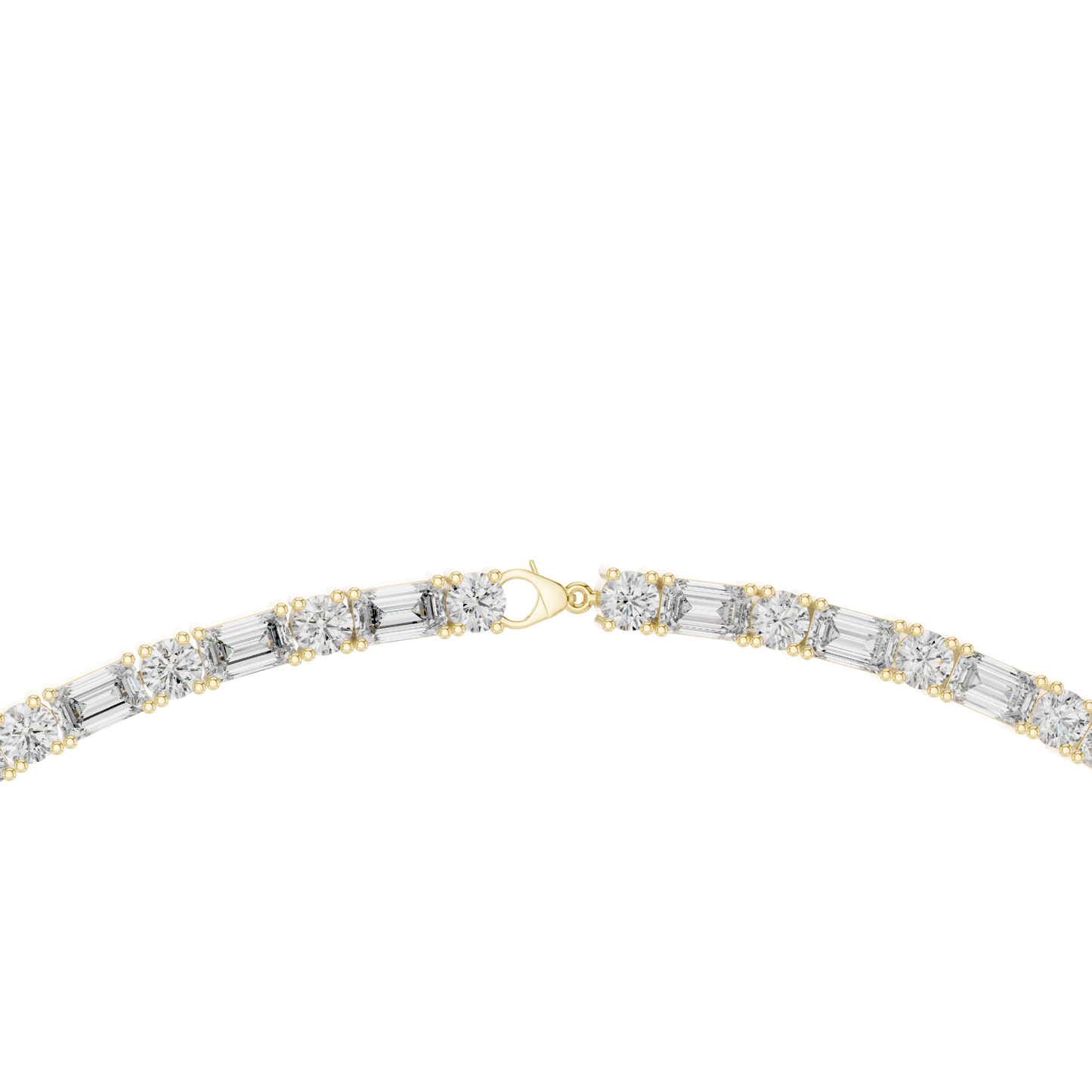 Emerald & Round Diamond Tennis Necklace | Modern Timeless Luxury