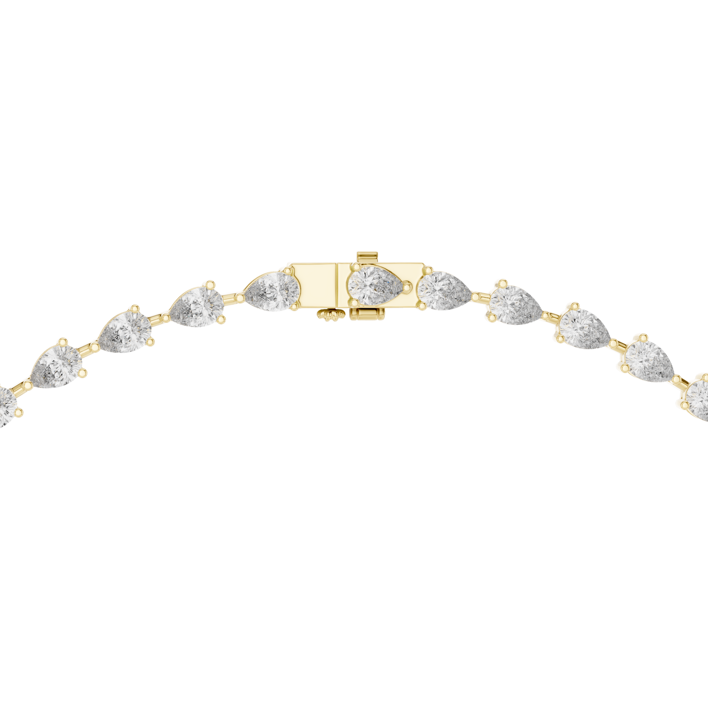 Pear Diamond Tennis Necklace with Pear Drop | Elegant Luxury Necklace