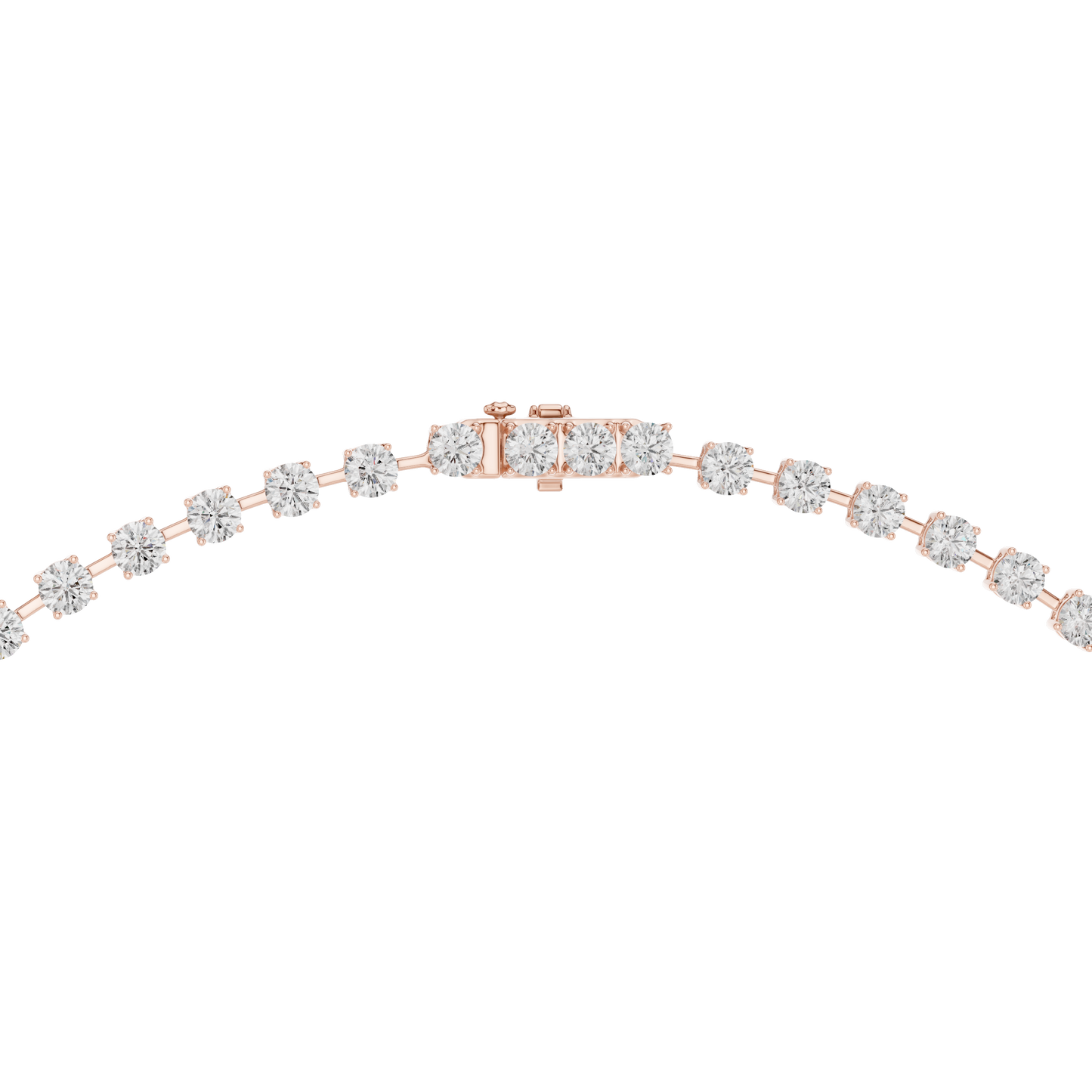 Round Lab-Grown Diamond Lariat Tennis Necklace | Elegant Drape Design