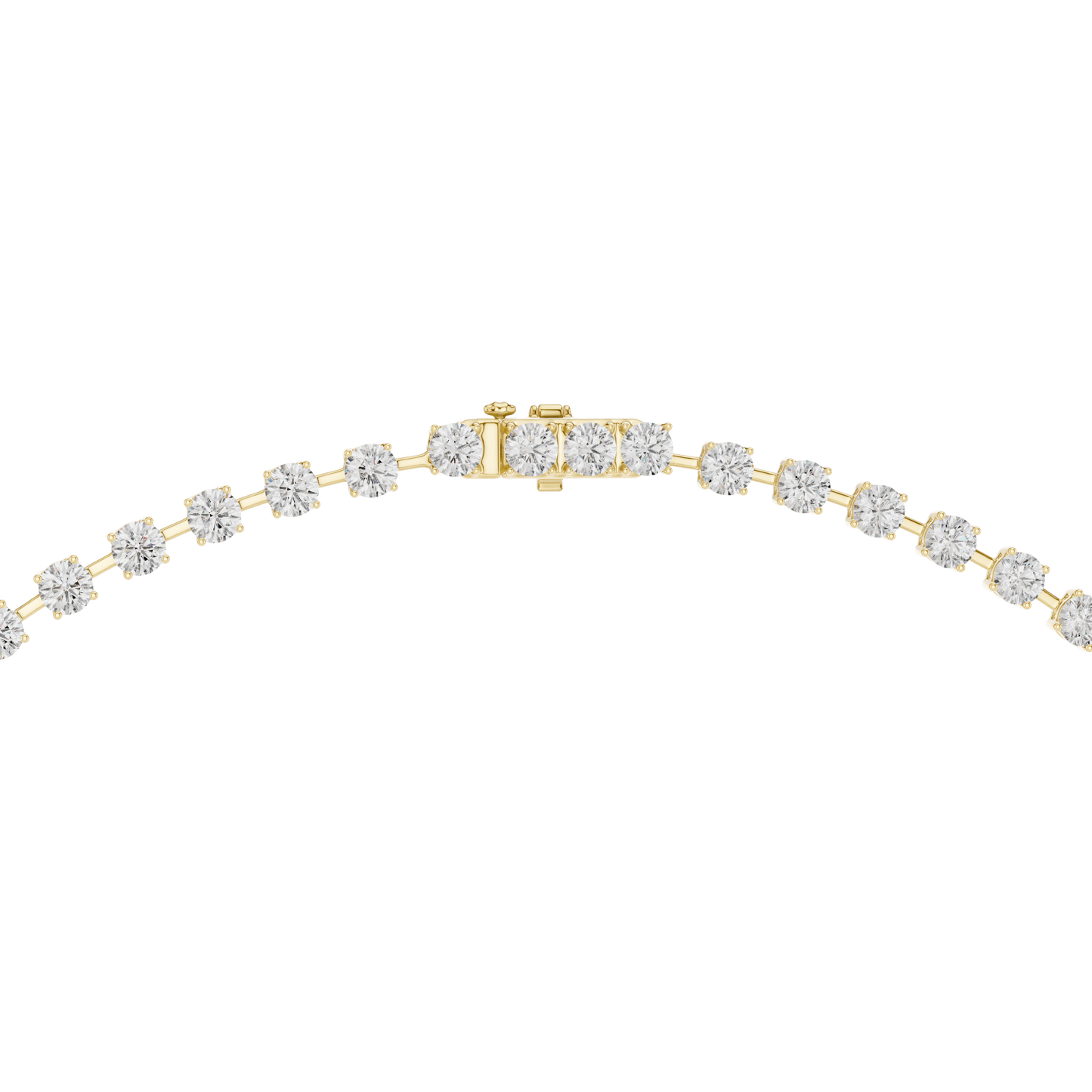 Round Lab-Grown Diamond Lariat Tennis Necklace | Elegant Drape Design