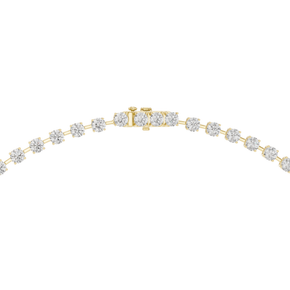 Round Lab-Grown Diamond Lariat Tennis Necklace | Elegant Drape Design