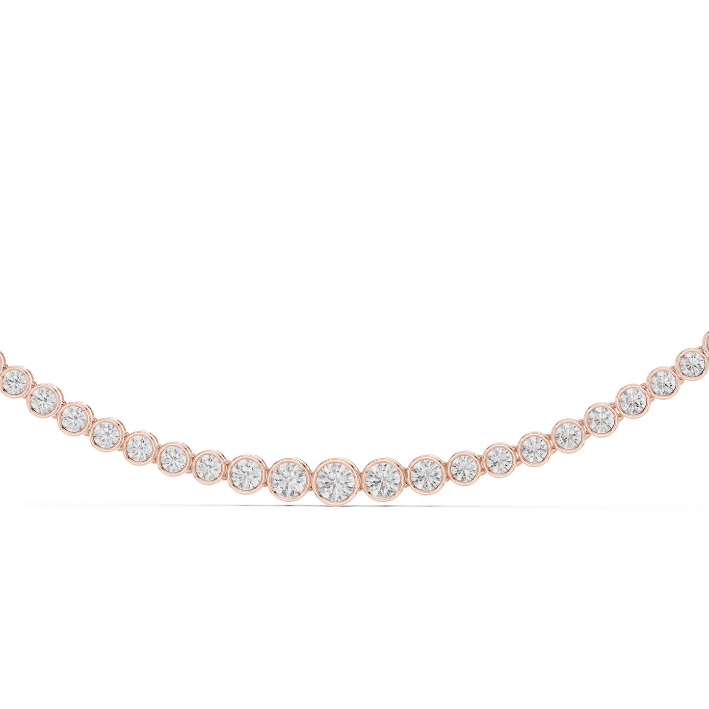 Diamond Tennis Necklace | Continuous Round Brilliant-Cut Diamonds