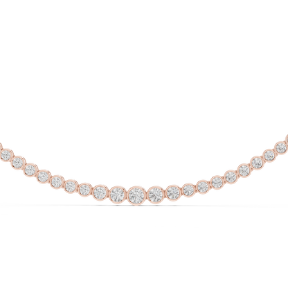 Diamond Tennis Necklace | Continuous Round Brilliant-Cut Diamonds