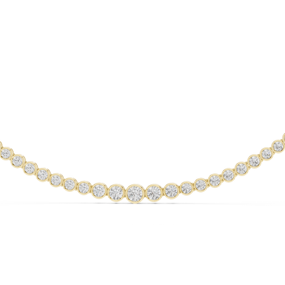 Diamond Tennis Necklace | Continuous Round Brilliant-Cut Diamonds
