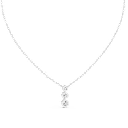 Three-Stone Diamond Pendant Necklace | Classic Trilogy Necklace