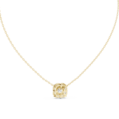 Princess-Cut Diamond Halo Pendant Necklace | Pear & Marquise Halo Design
