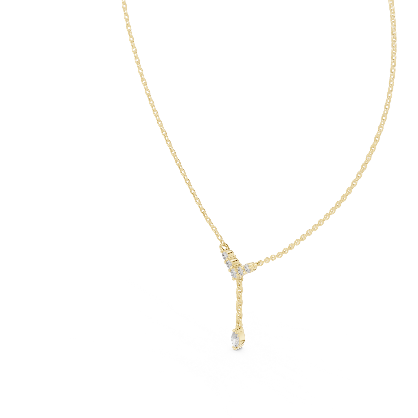 Y-Drop Diamond Necklace | Lab-Grown Diamond