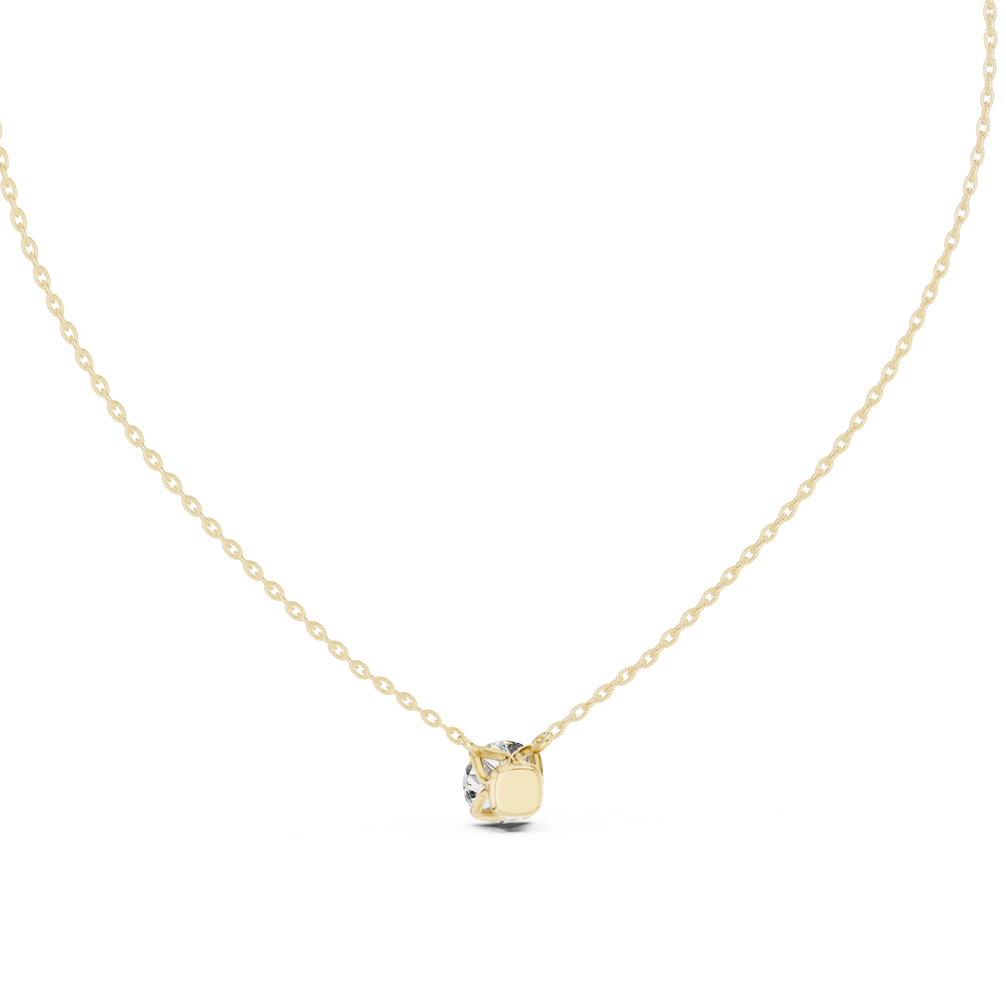 Round Solitaire Diamond Pendant Necklace | Lab-Grown Diamond