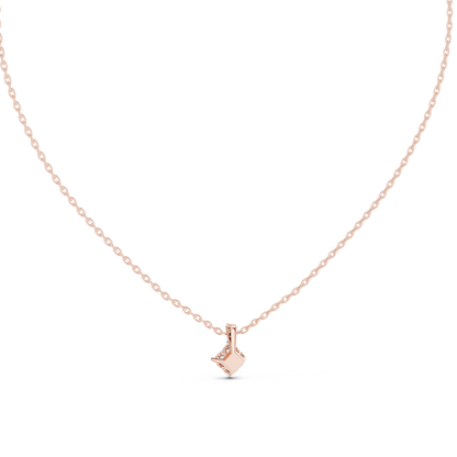 Princess-Cut Solitaire Diamond Pendant Necklace | Lab-Grown Diamond