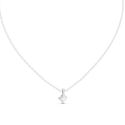 Princess-Cut Solitaire Diamond Pendant Necklace | Lab-Grown Diamond