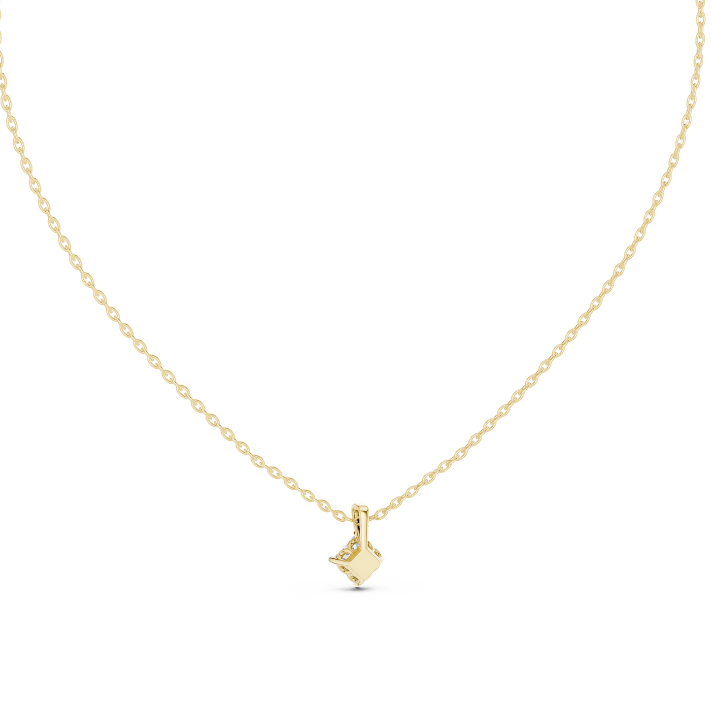 Princess-Cut Solitaire Diamond Pendant Necklace | Lab-Grown Diamond