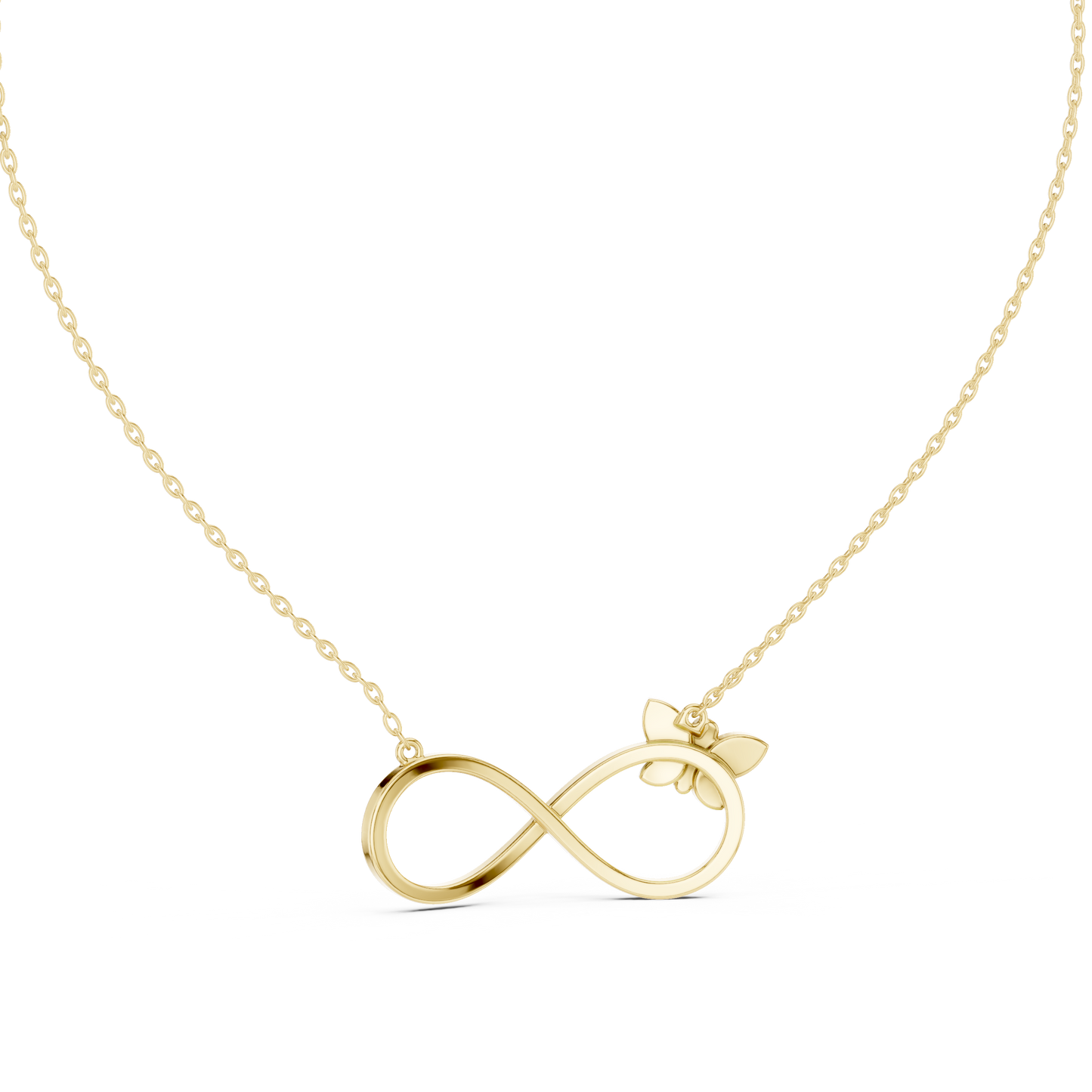 Infinity Butterfly Diamond Pendant Necklace | Lab-Grown Diamond