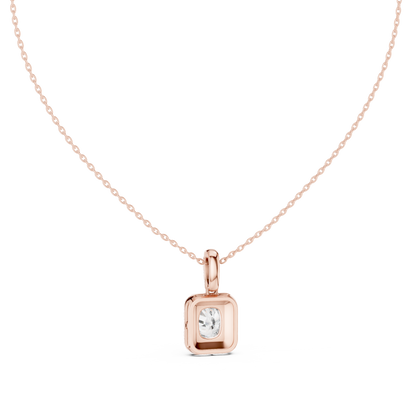 Cushion Halo Diamond Pendant Necklace | Lab-Grown Diamond