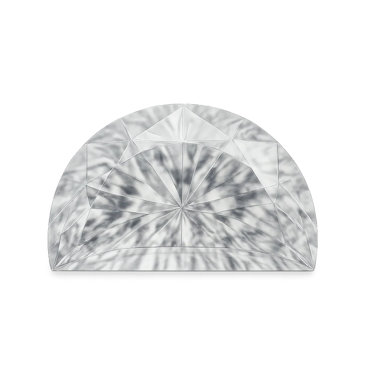 Half moon cut lab-grown diamond CVD HPHT VVS VS quality