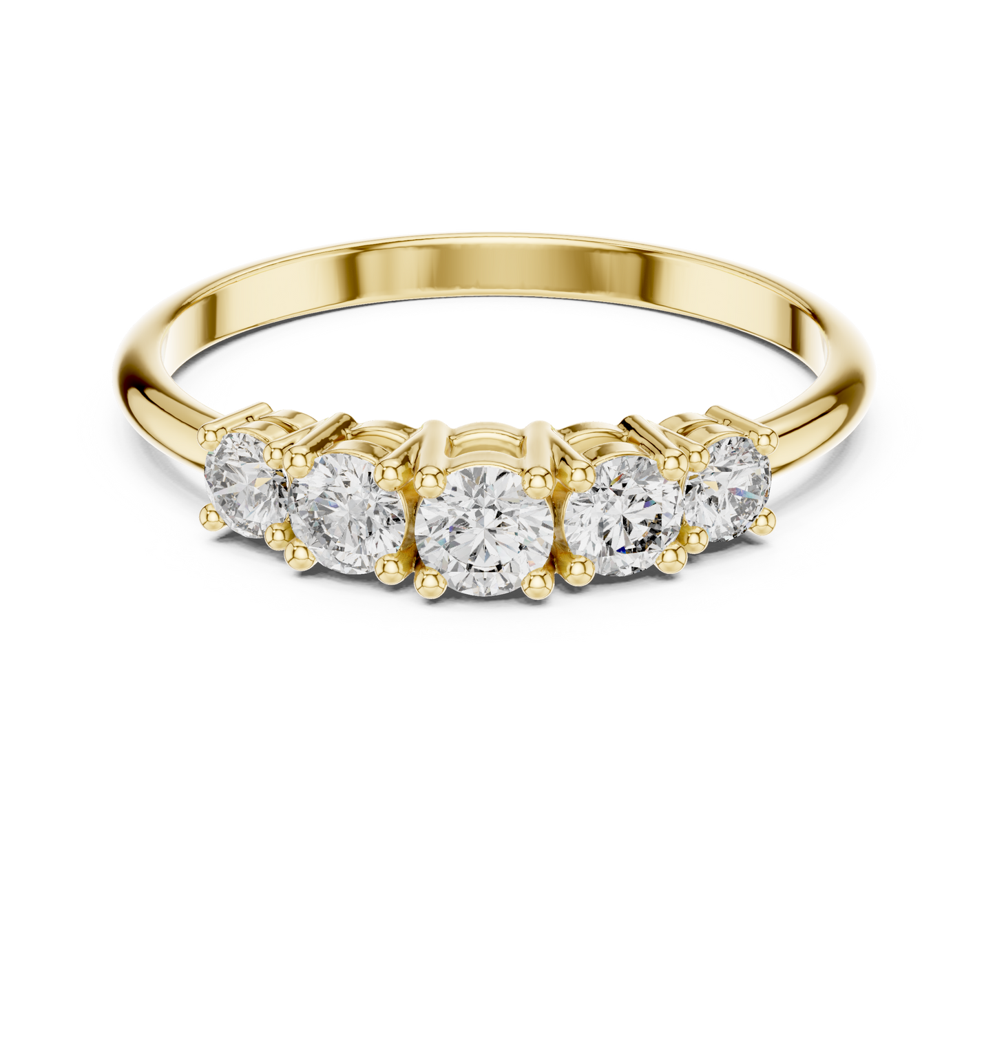 Five-Stone Lab-Grown Diamond Ring | White Gold Anniversary Ring