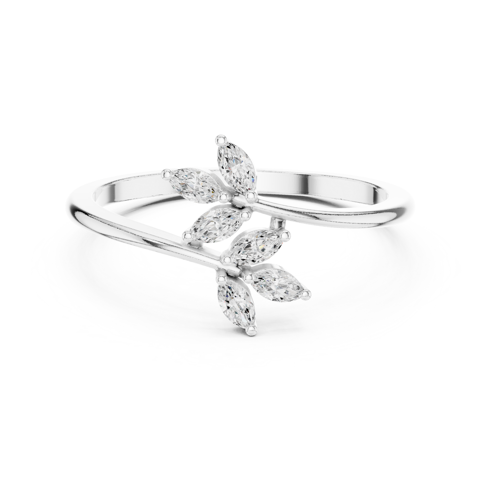 Graff butterfly silhouette open diamond ring featuring a delicate butterfly design with sparkling diamonds