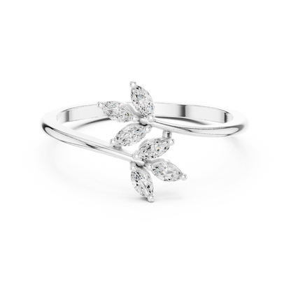 Graff butterfly silhouette open diamond ring featuring a delicate butterfly design with sparkling diamonds