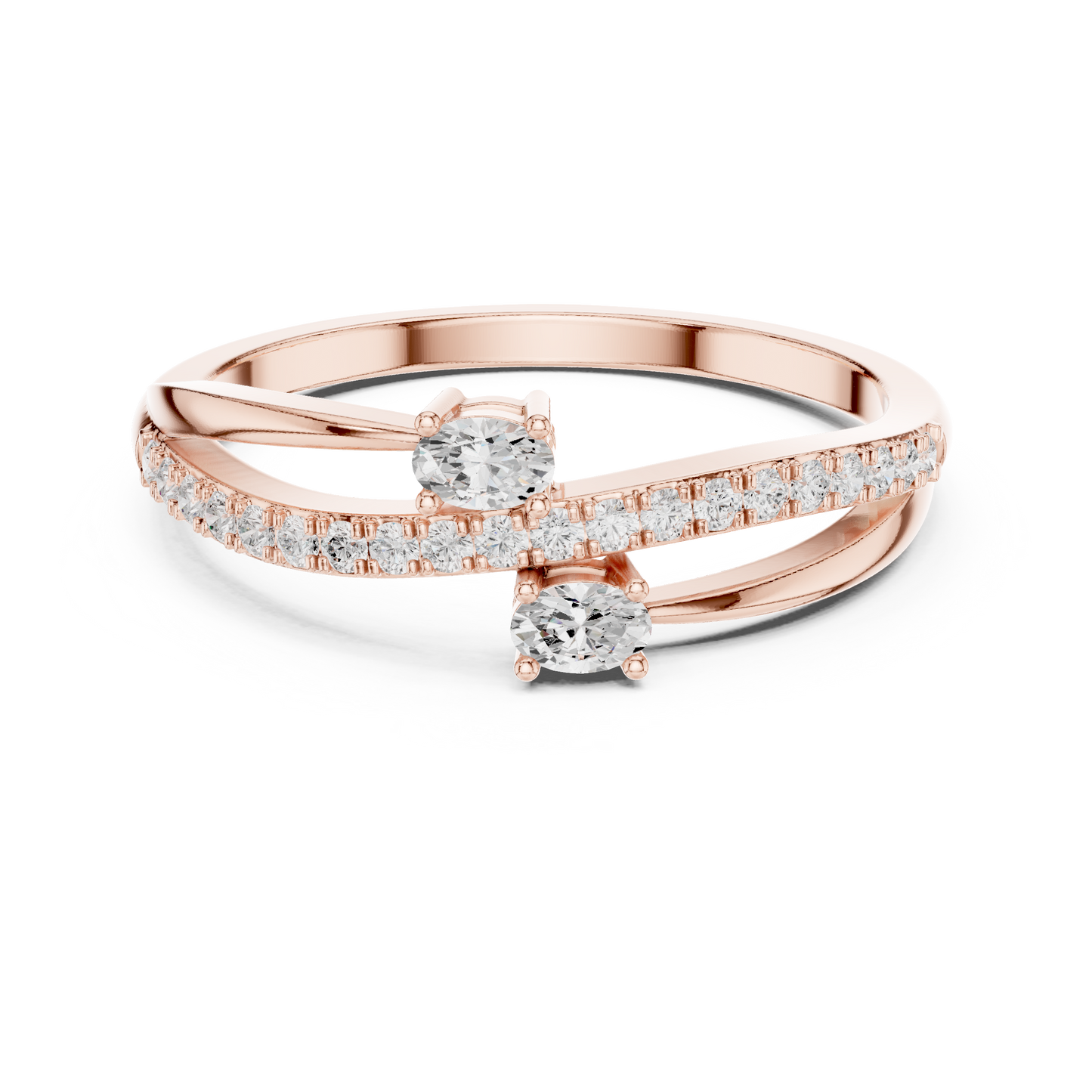 Hyperbola Diamond Ring | Modern Sculptural Elegance