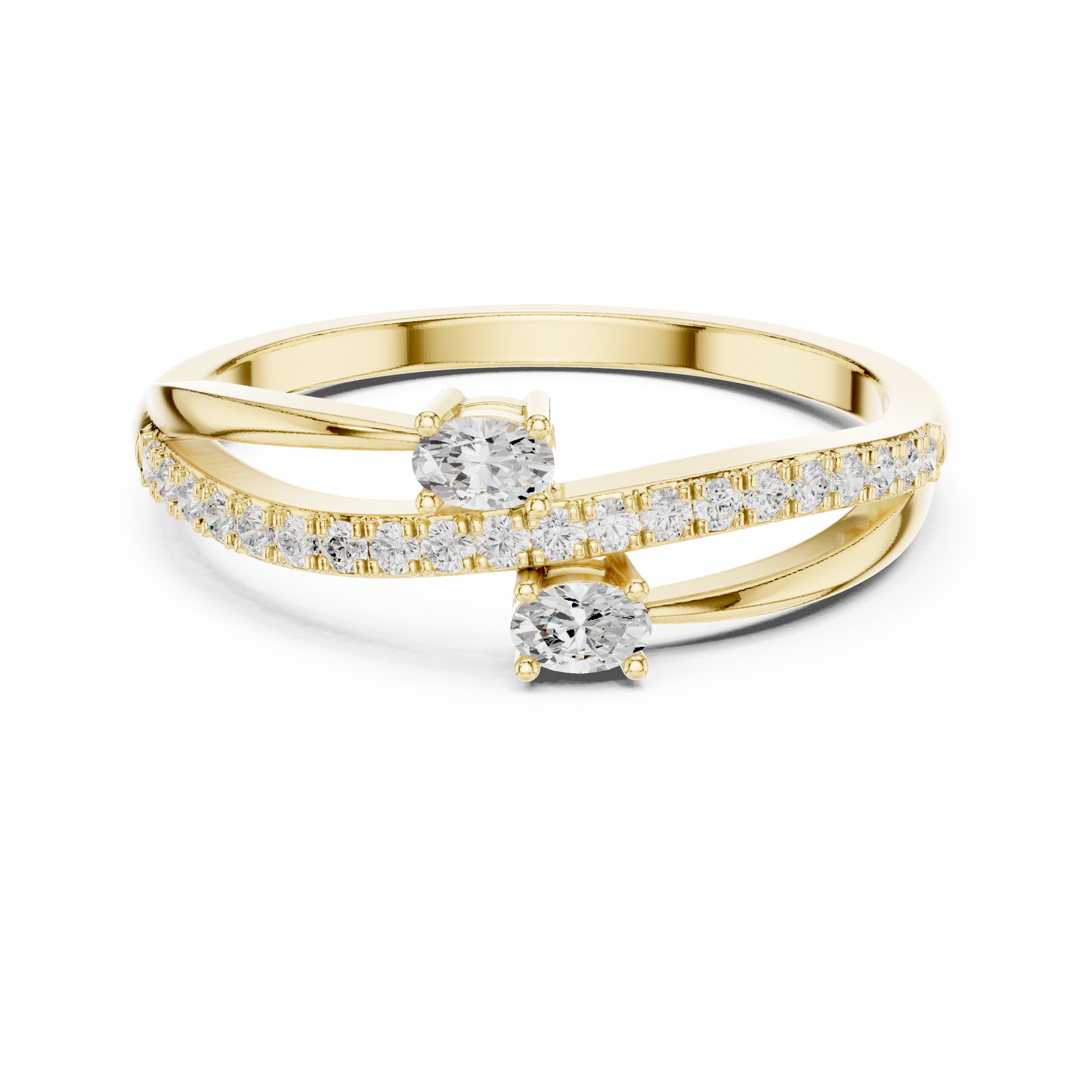 Hyperbola Diamond Ring | Modern Sculptural Elegance