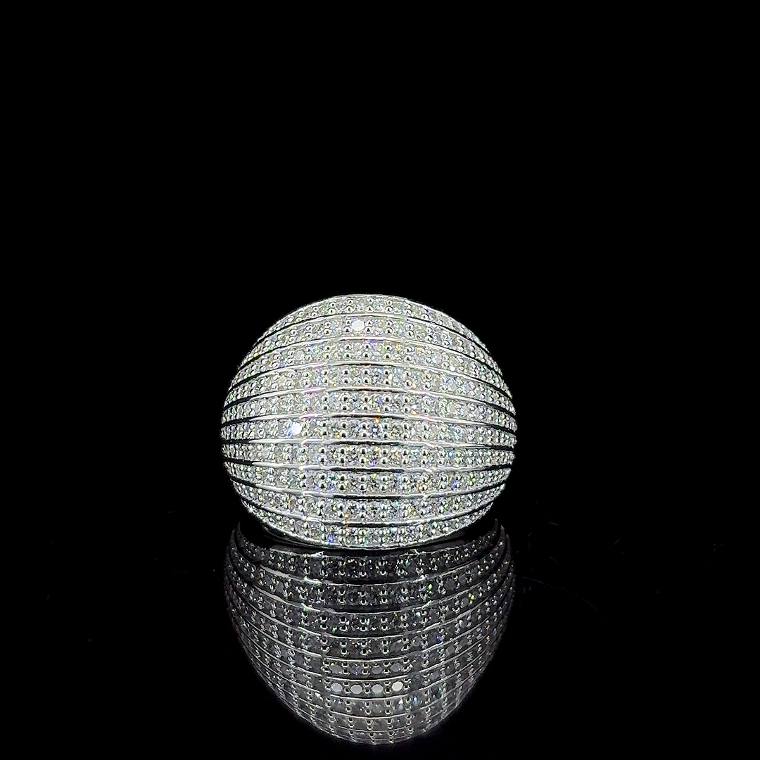 Matisha Wide Multi-Row Diamond Bypass Ring