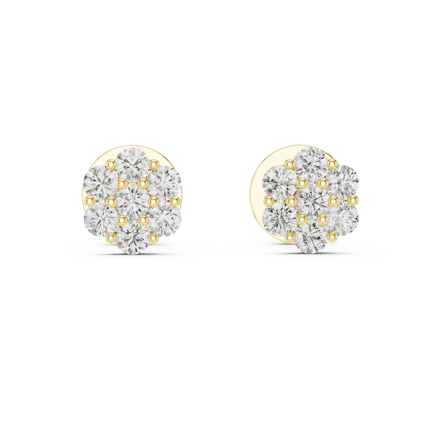 Diamond Blossom Earrings | Lab-Grown White Diamond Floral Studs
