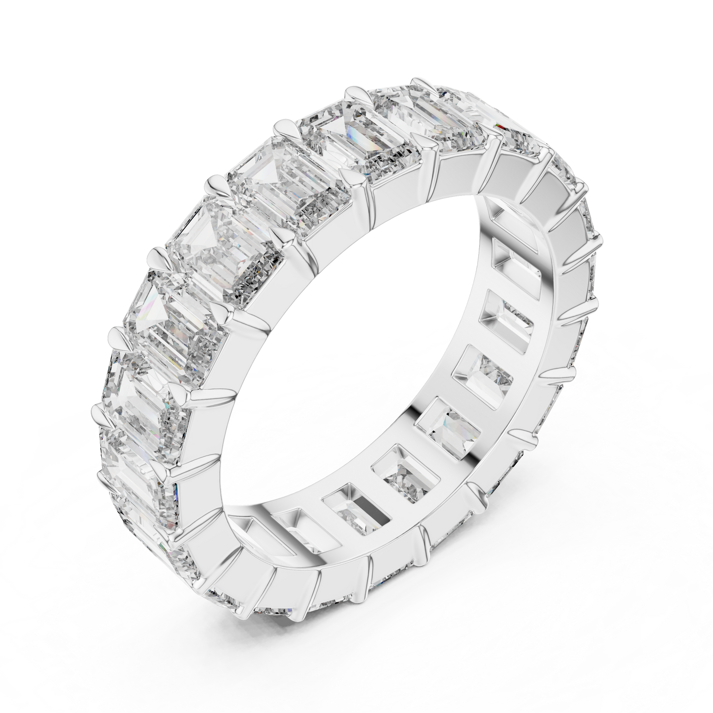 Emerald-Cut Diamond Eternity Ring | Timeless Modern Elegance