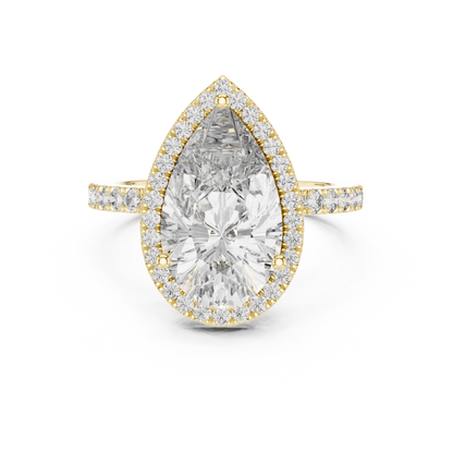 Icebox 3.00ct Pear-Cut Diamond Engagement Ring | Silver 935, 14K & 18K Gold