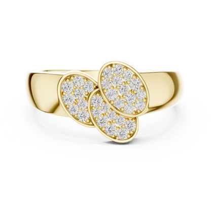 Diamond Four-Leaf Clover Ring | Lucky Charm Statement Ring