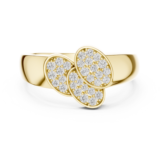 Diamond Four-Leaf Clover Ring | Lucky Charm Statement Ring