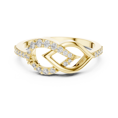 Matisha Pear Border Diamond Ring | Elegant Halo Brilliance