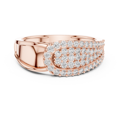 Lab-Grown Diamond Buckle Ring | Modern Statement Jewelry