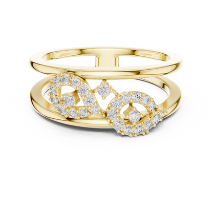 Matisha Double Band Diamond Ring | Modern Elegance & Bold Sparkle