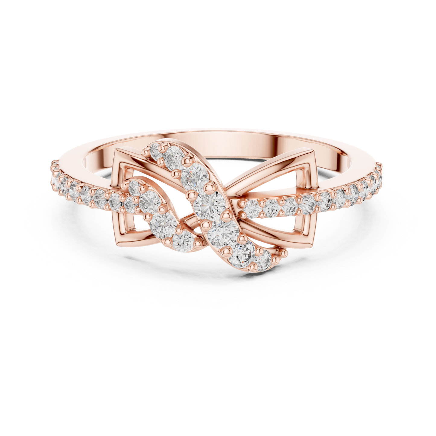 Infinity Knot Diamond Ring | Love Without End