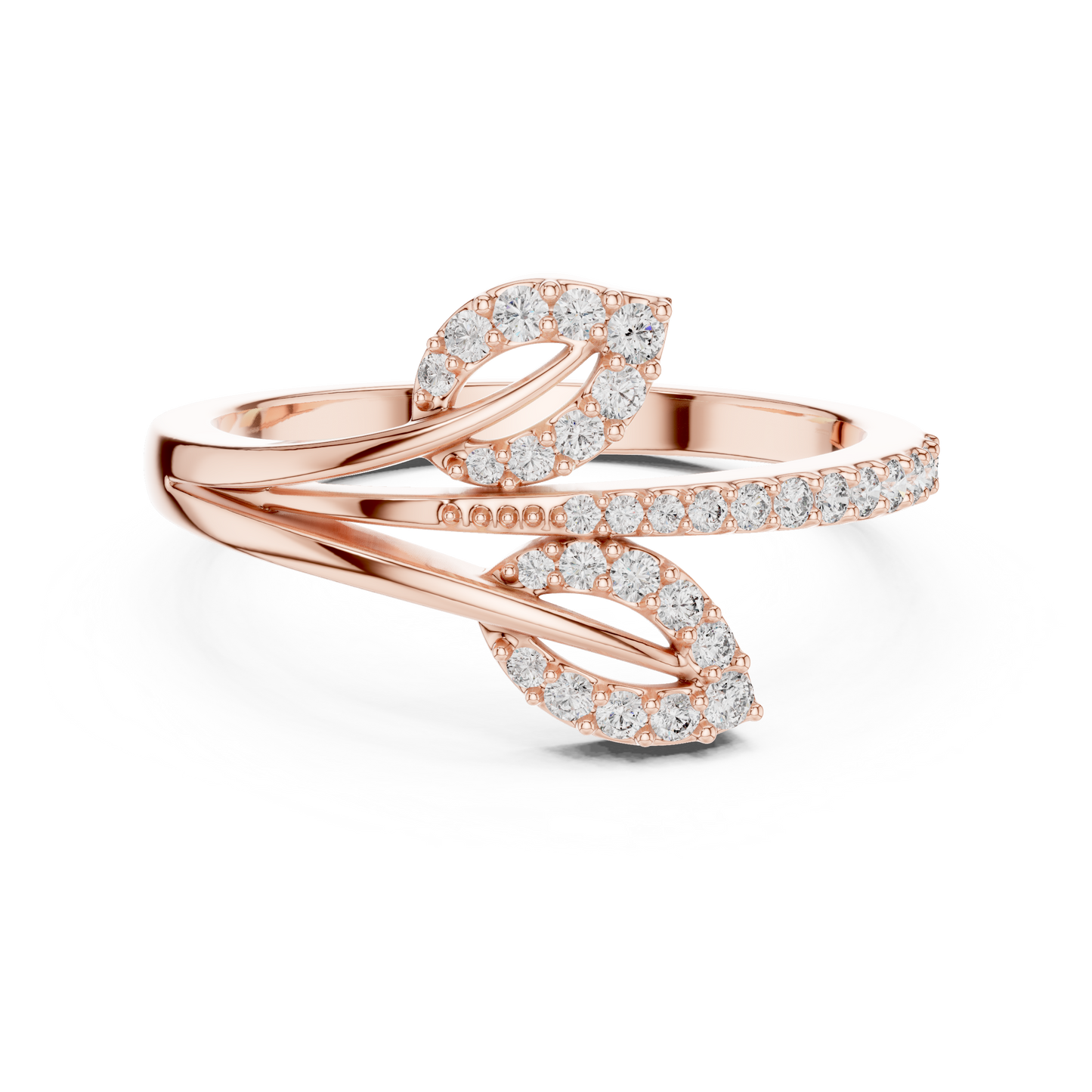 Leaf Diamond Ring | Nature-Inspired Elegance