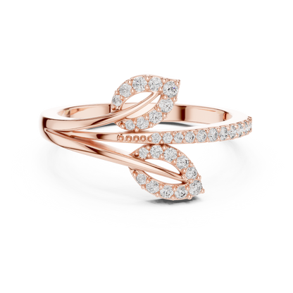 Leaf Diamond Ring | Nature-Inspired Elegance