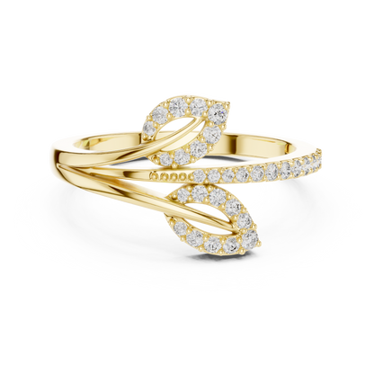 Leaf Diamond Ring | Nature-Inspired Elegance