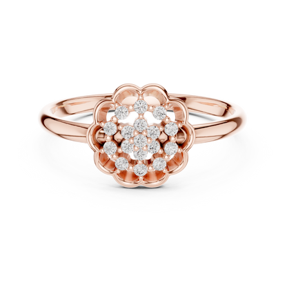 Delicate Flower Diamond Ring | Graceful Floral Elegance