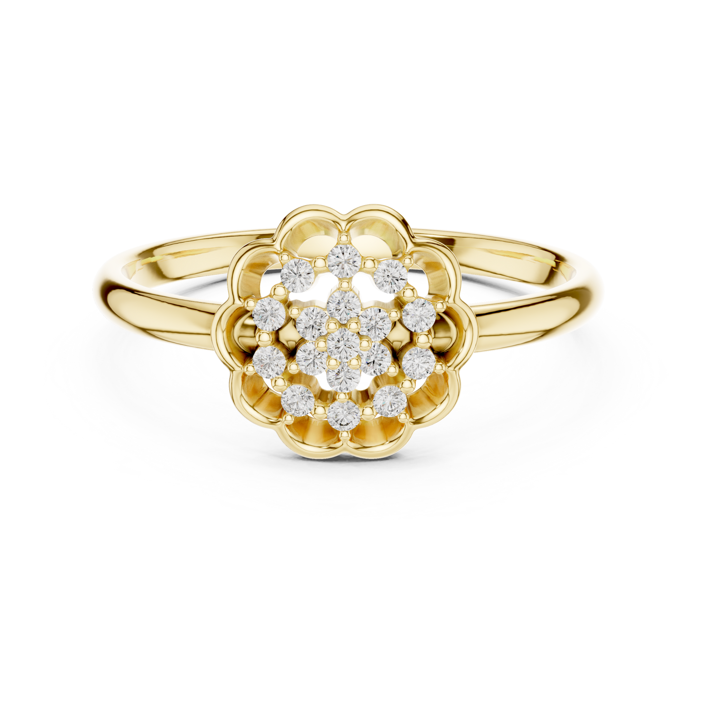 Delicate Flower Diamond Ring | Graceful Floral Elegance