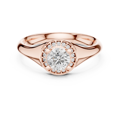 Round Lab-Grown Diamond Halo Engagement Ring