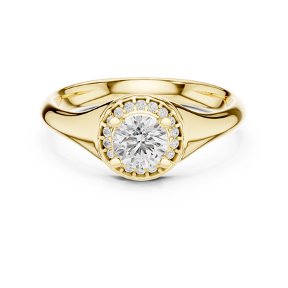Round Lab-Grown Diamond Halo Engagement Ring