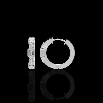 Emerald Cut Drop Earrings with Pear Shape Stones | Elegant Statement Earrings | Matisha Jewels