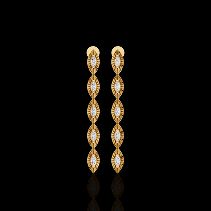 Drop Earrings, Marquise Crystal Dangle Earrings, Elegant Long Statement Earrings for Wome
