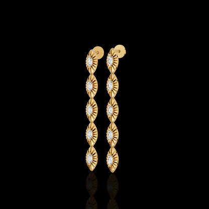 Drop Earrings, Marquise Crystal Dangle Earrings, Elegant Long Statement Earrings for Wome