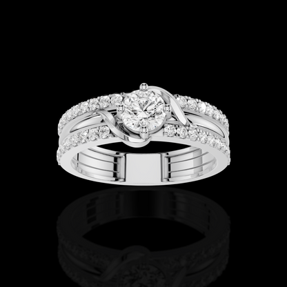 Timeless Crossover Diamond Ring | Matisha Jewels