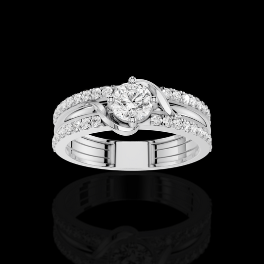 Timeless Crossover Diamond Ring | Matisha Jewels