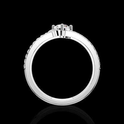 Timeless Crossover Diamond Ring | Matisha Jewels