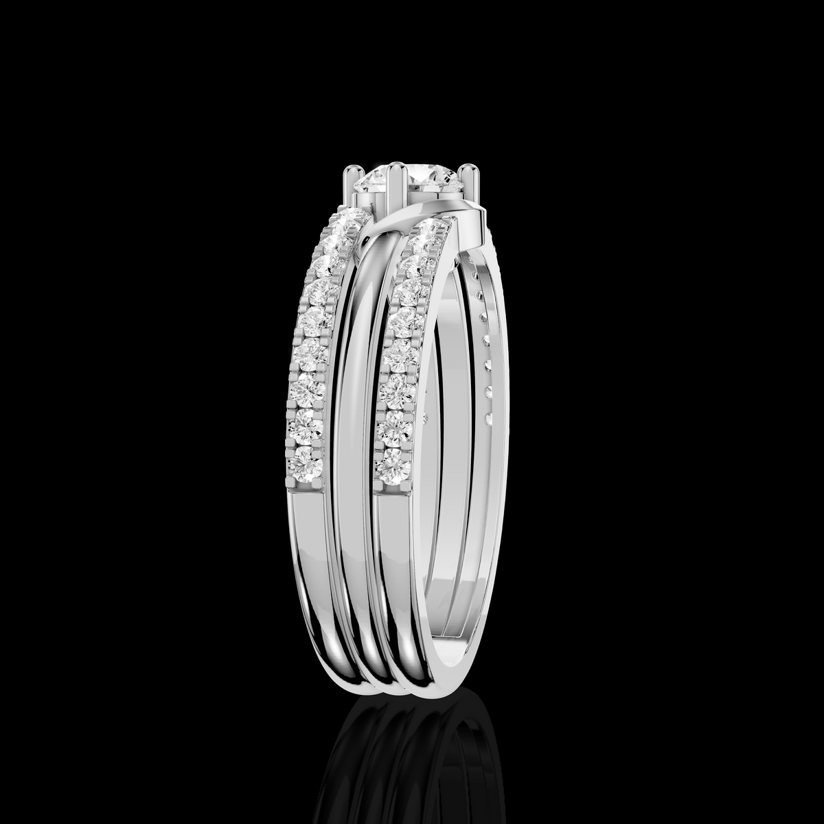 Timeless Crossover Diamond Ring | Matisha Jewels