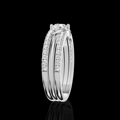 Timeless Crossover Diamond Ring | Matisha Jewels